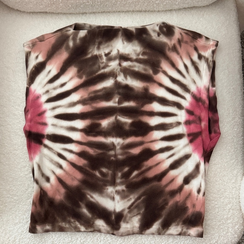 Young Fabulous & Broke Tie-Dye Sleeveless Top - Pink and Brown
